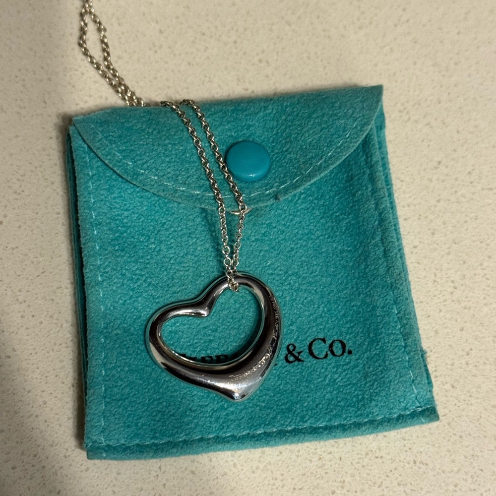 Tiffany & Co. Silver Open Heart Pendant